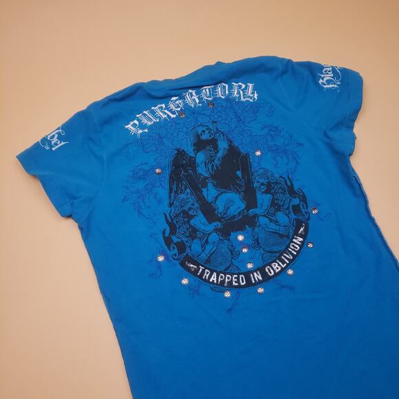 Vintage y2k Blac Label Pink Impure Hearts Womens studded Top M - Picture 5 of 15